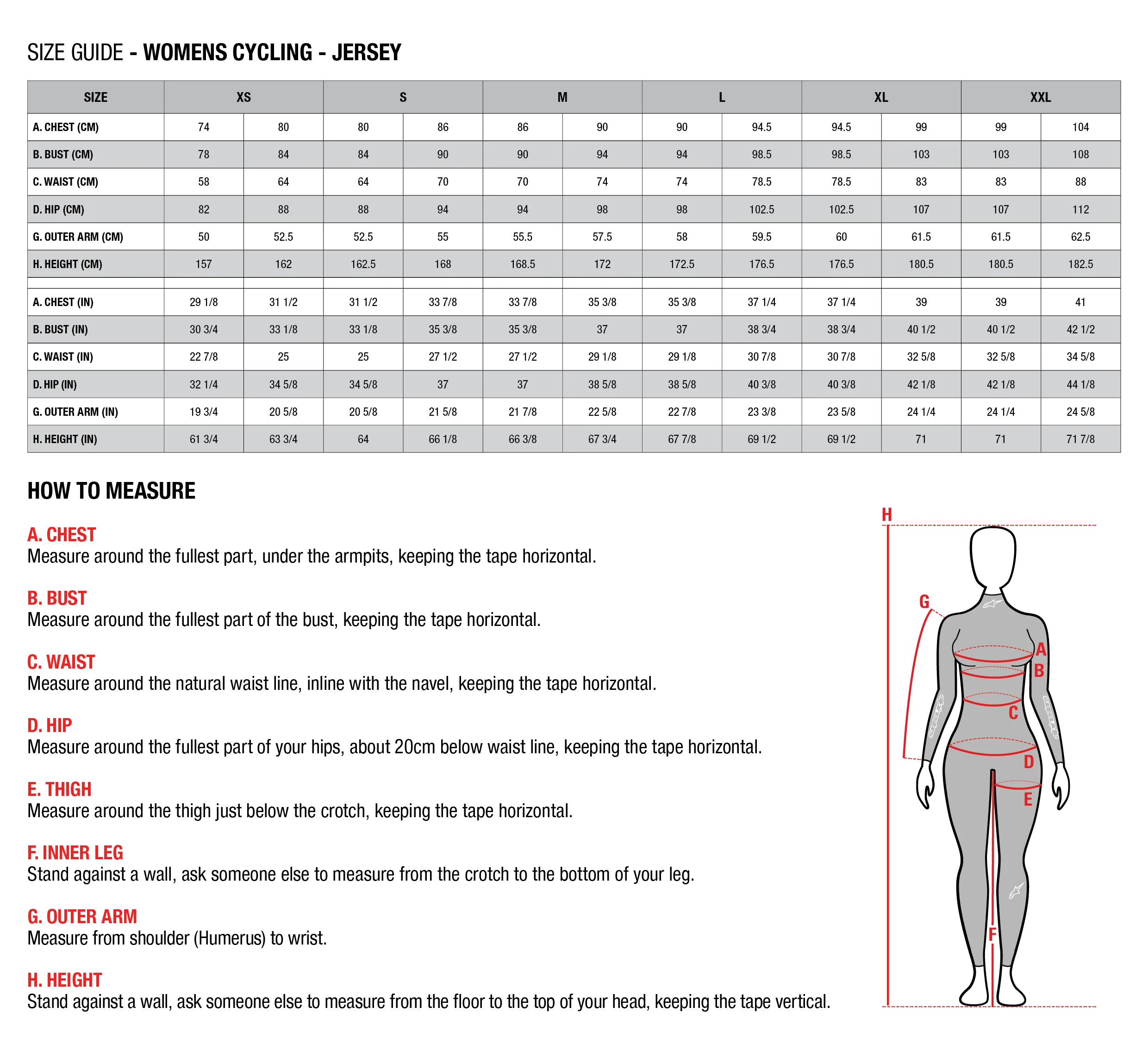 Guide des tailles